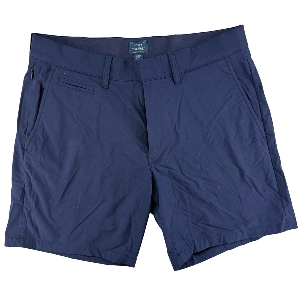 J. Crew Men's Navy Blue Tech Shorts 7” Sz 30 NWT $80